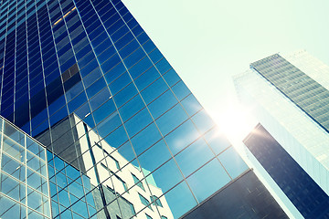 Image showing close up of office building or skyscraper and sky