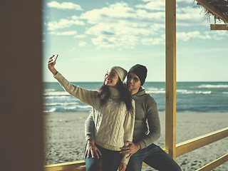 Image showing Gorgeous couple taking Selfie picture