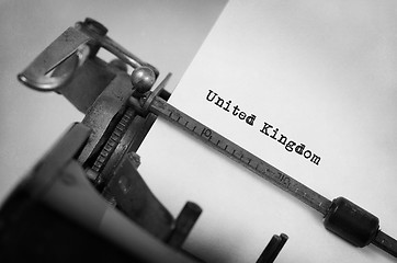 Image showing Old typewriter - United Kingdom