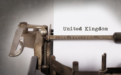 Image showing Old typewriter - United Kingdom