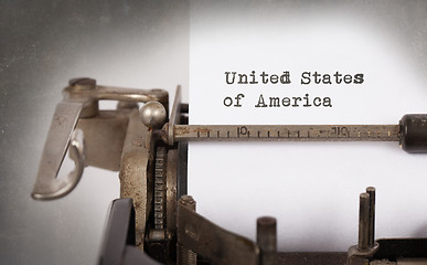 Image showing Old typewriter - USA