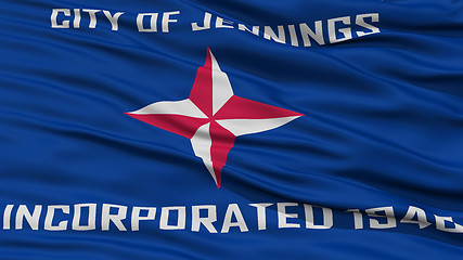 Image showing Closeup of Jennings City Flag