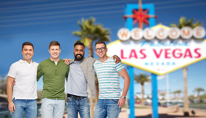 Image showing international male friends at las vegas