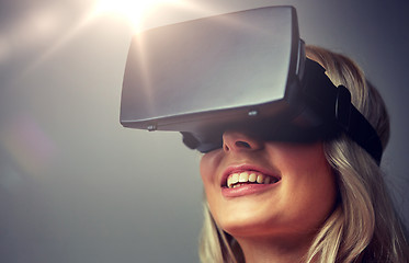 Image showing close up of woman in virtual reality headset