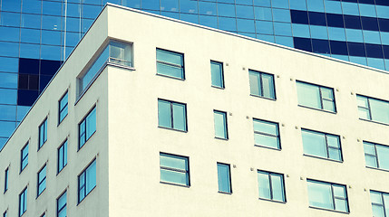 Image showing close up of multistory office building in city