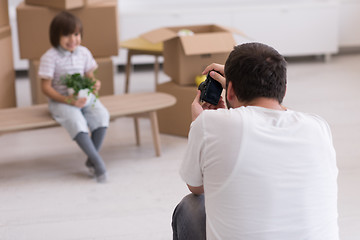 Image showing Photoshooting with kid model