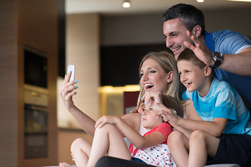 Image showing Family having fun at home