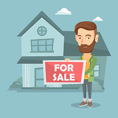 Image showing Real estate agent offering house.