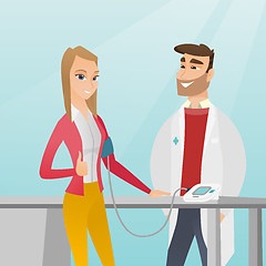 Image showing Blood pressure measurement vector illustration.