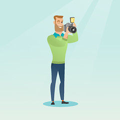Image showing Photographer taking a photo vector illustration.