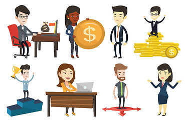 Image showing Vector set of business characters.