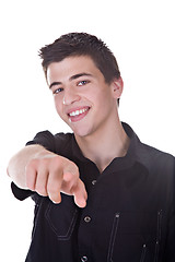 Image showing Young Man Pointing