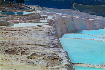 Image showing Travertine hills in Hierapolis near Pamukkale, Turkey