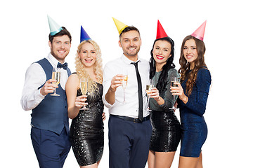 Image showing friends with champagne glasses at birthday party