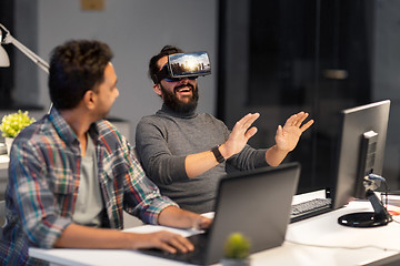 Image showing developers with virtual reality headset at office