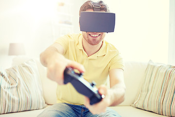 Image showing man in virtual reality headset with controller