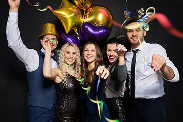 Image showing friends at christmas or new year party