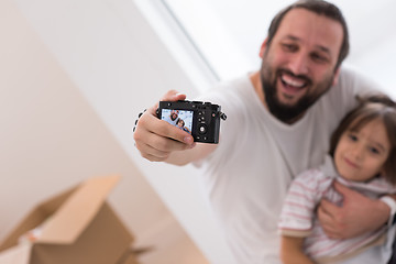 Image showing selfie father and son