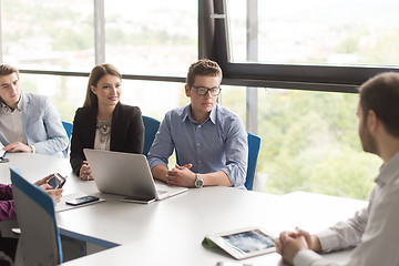 Image showing Business Team At A Meeting at modern office building