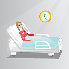 Image showing Woman with a neck injury vector illustration.