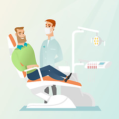 Image showing Patient and doctor in the dentist office.