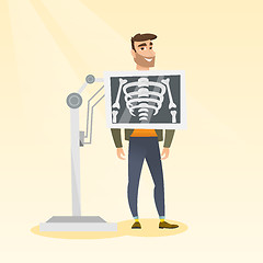 Image showing Patient during x ray procedure vector illustration