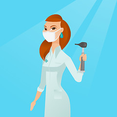 Image showing Ear nose throat doctor vector illustration.