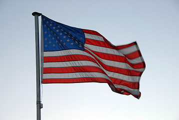 Image showing American flag in motion