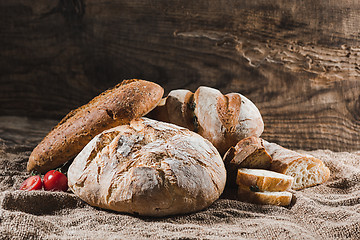 Image showing Fresh bread on table close-up