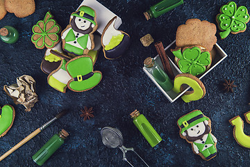 Image showing Gingerbreads cookies for Patrick\'s day