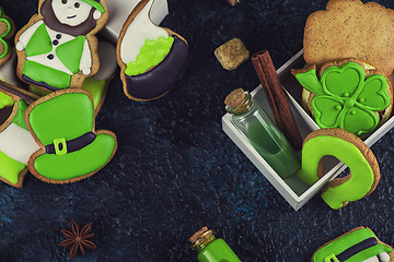 Image showing Gingerbreads cookies for Patrick\'s day