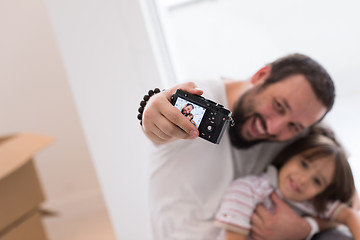 Image showing selfie father and son