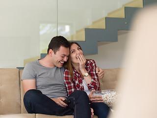 Image showing young handsome couple enjoying free time