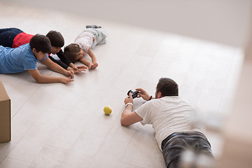 Image showing Photoshooting with kids models