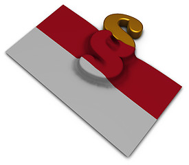 Image showing paragraph symbol and flag of monaco