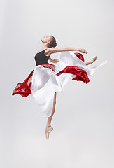 Image showing Young classical dancer isolated on white background.