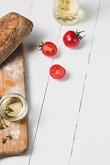 Image showing Fresh bread on table close-up