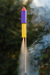 Image showing Starting firework rocket