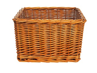 Image showing Wicker basket on white