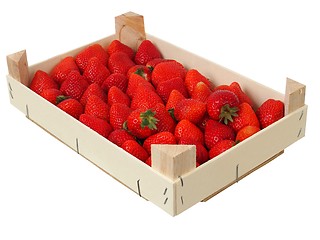 Image showing Strawberries in a box