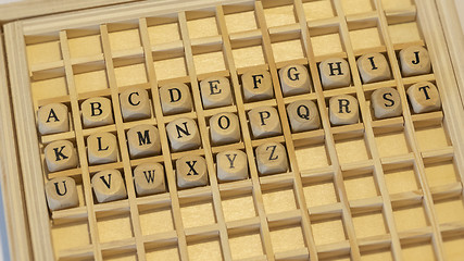 Image showing wooden dice alphabet