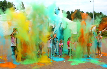 Image showing Holi color festival