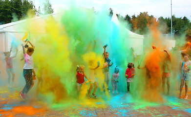 Image showing Holi color festival