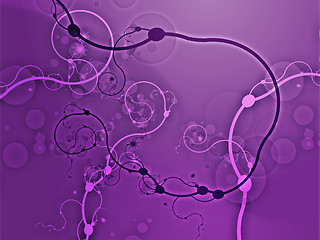 Image showing Abstract swirly floral grunge illustration