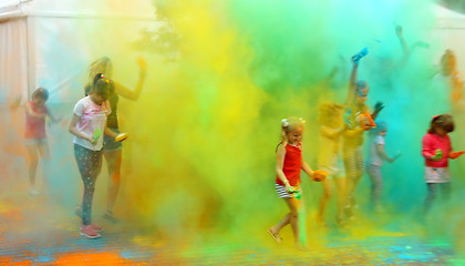 Image showing Holi color festival