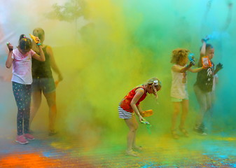 Image showing Holi color festival