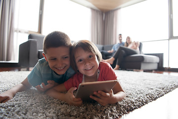 Image showing couple spending time with kids