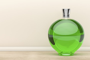 Image showing Green liqueur bottle