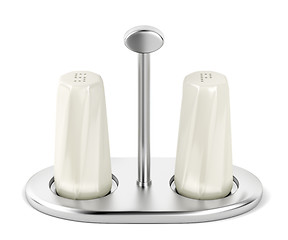 Image showing Salt and pepper shakers on white background