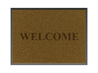 Image showing Brown welcome doormat